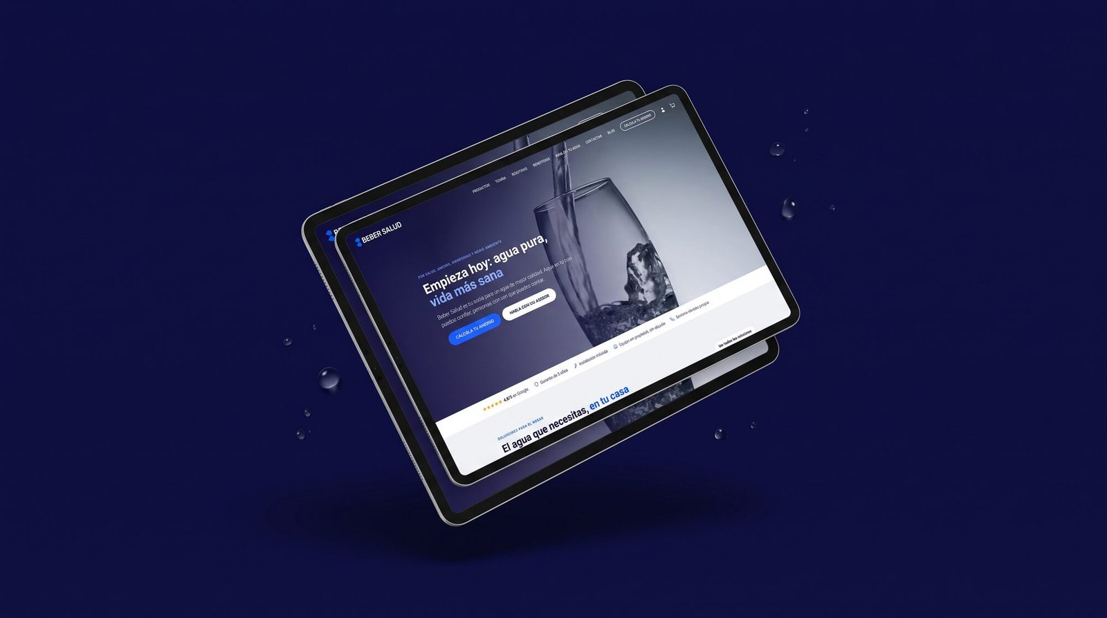 Web de Beber Salud en tabletas