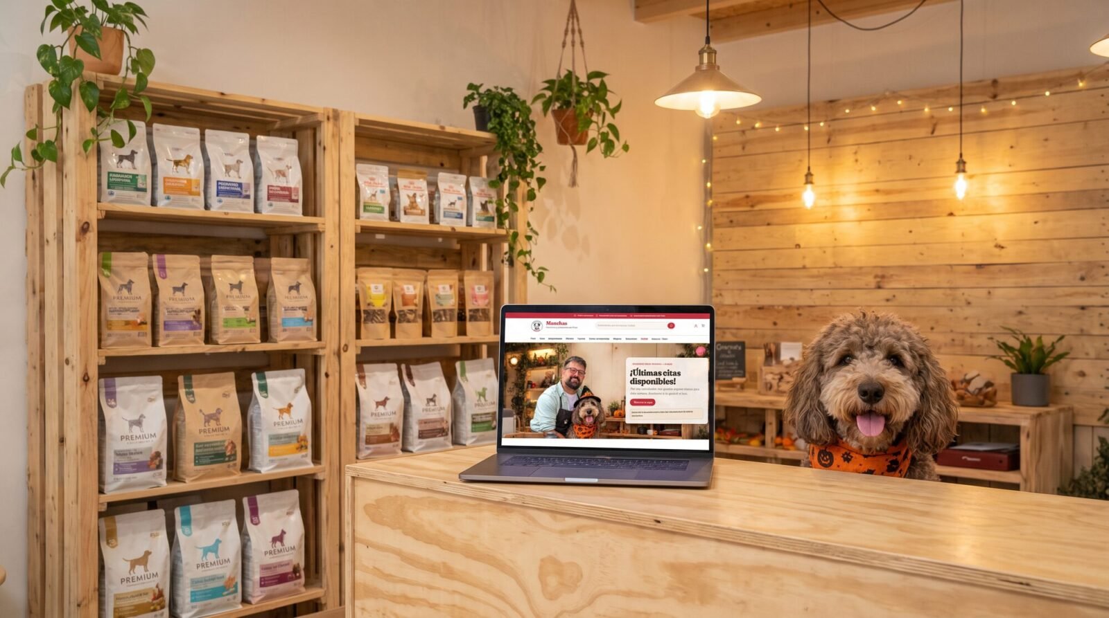 Web de Manchas en un ordenador, en su contexto