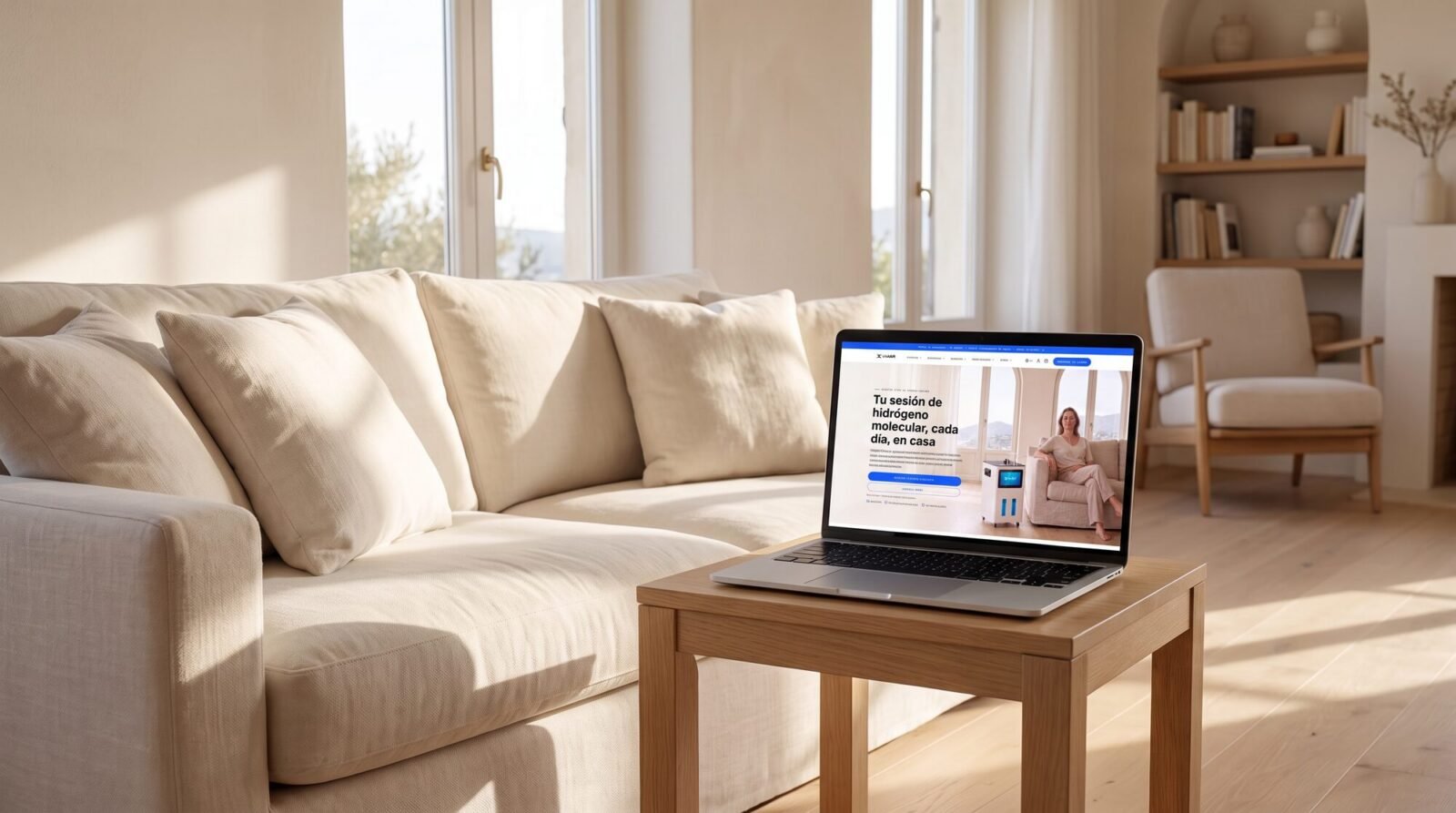 Web de VIVAIR en un ordenador, en su contexto