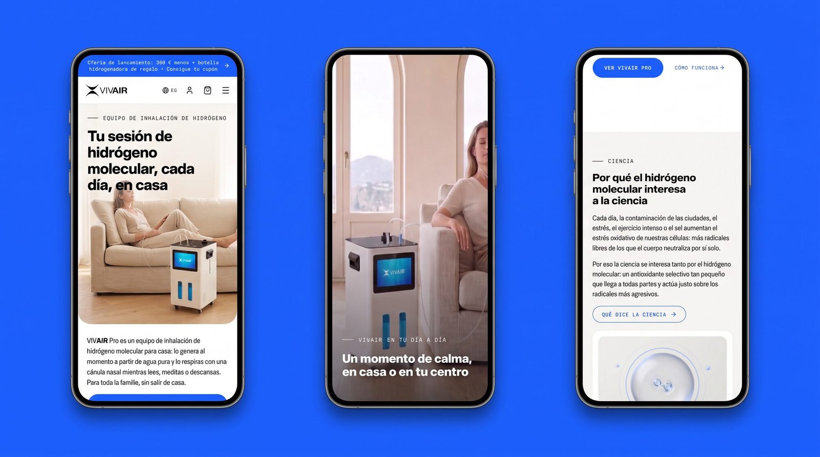 Web de VIVAIR en móviles