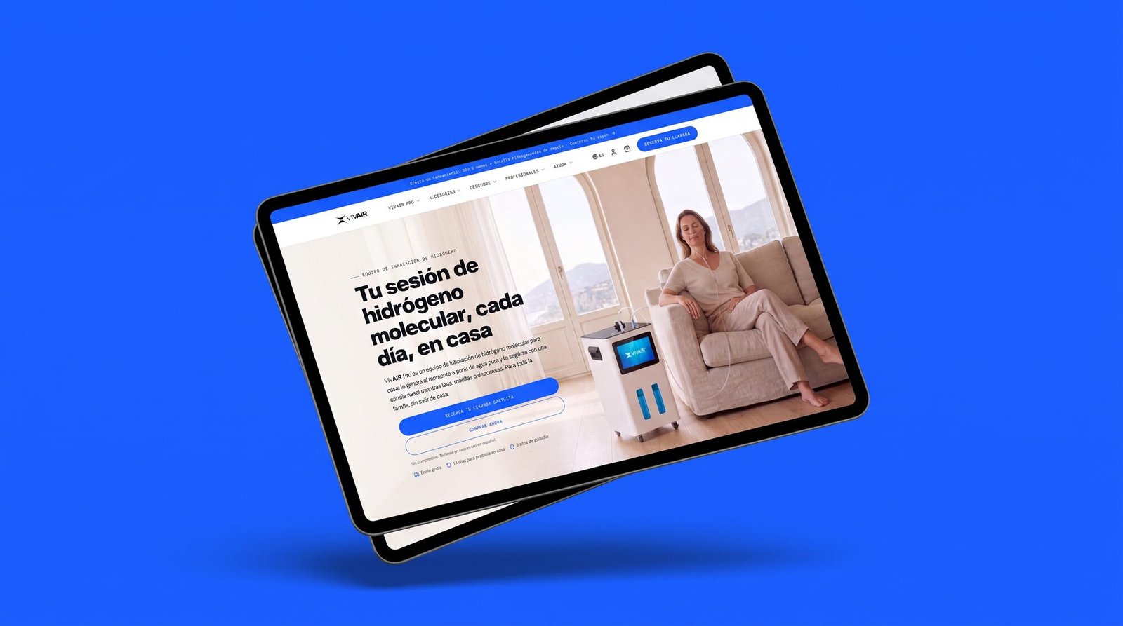 Web de VIVAIR en tabletas